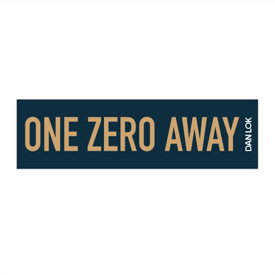 One Zero Away Bumper Sticker (Blue)