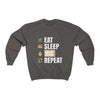 Eat Sleep HIC Repeat Grey Sweatshirt