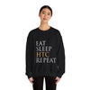 Eat Sleep HTC Repeat Black Sweatshirt