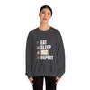 Eat Sleep HIC Repeat Grey Sweatshirt