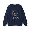 Eat Sleep HTC Repeat Navy Sweatshirt