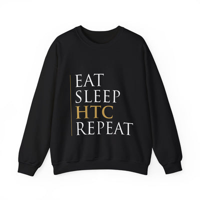 Eat Sleep HTC Repeat Black Sweatshirt