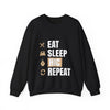 Eat Sleep HIC Repeat Black Sweatshirt