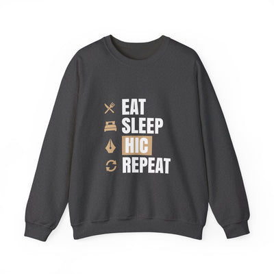 Eat Sleep HIC Repeat Grey Sweatshirt