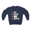 Eat Sleep HIC Repeat Navy Sweatshirt