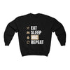Eat Sleep HIC Repeat Black Sweatshirt