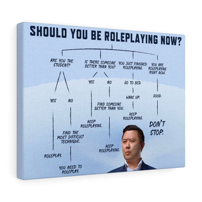 "Should You Be Roleplaying Now?" Canvas Wall Art