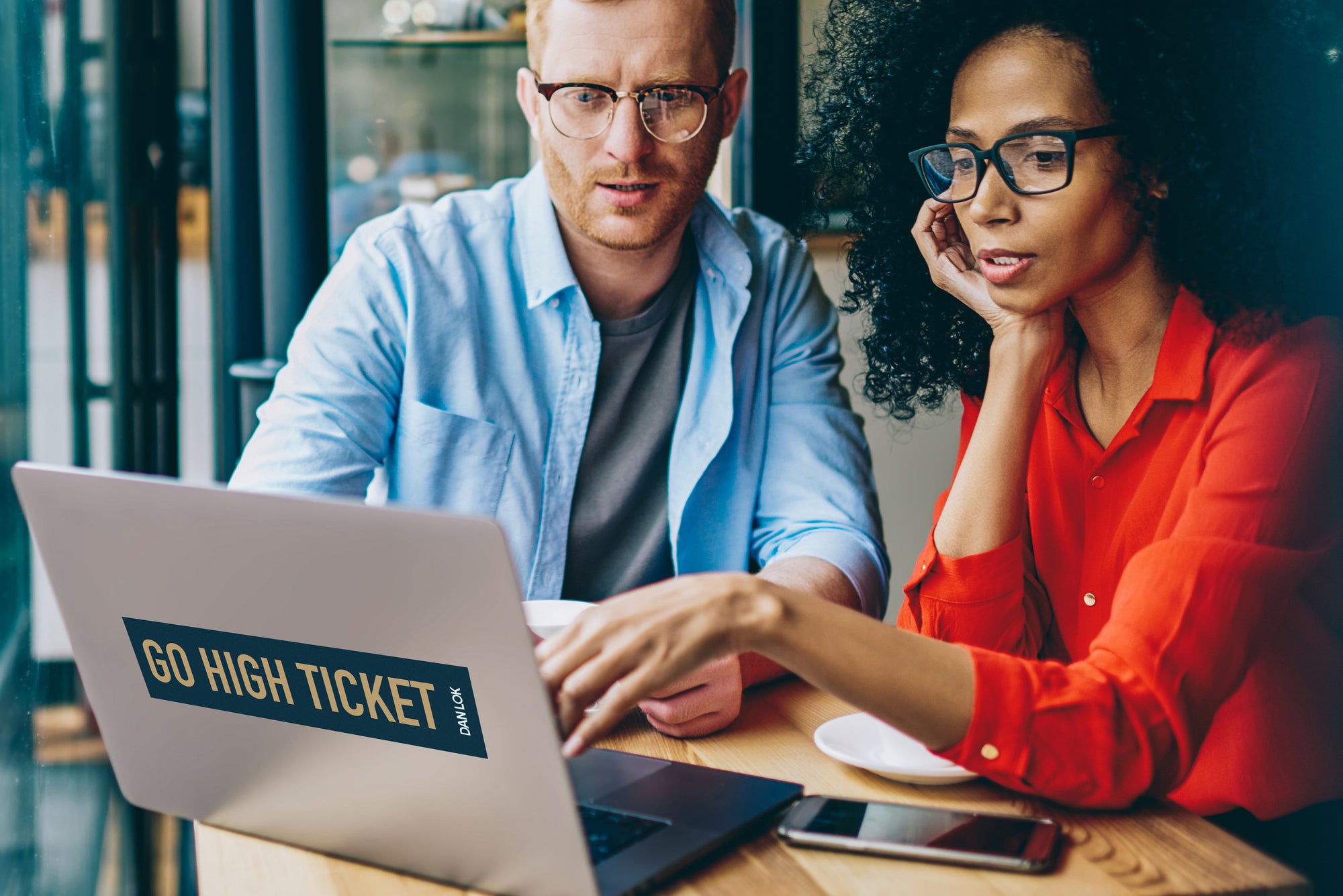 Go High Ticket Bumper Sticker (Blue)