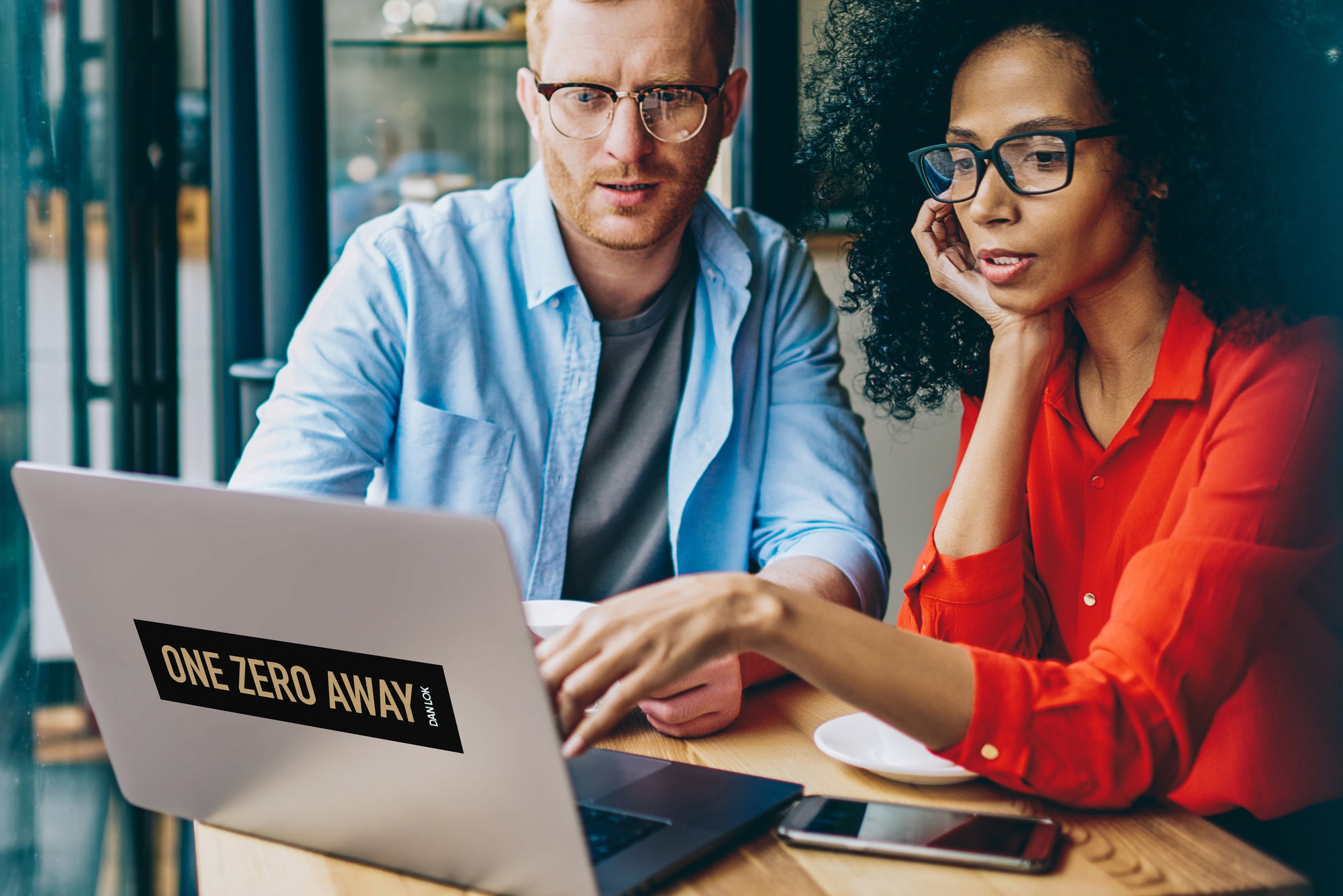 One Zero Away Bumper Sticker (Black)