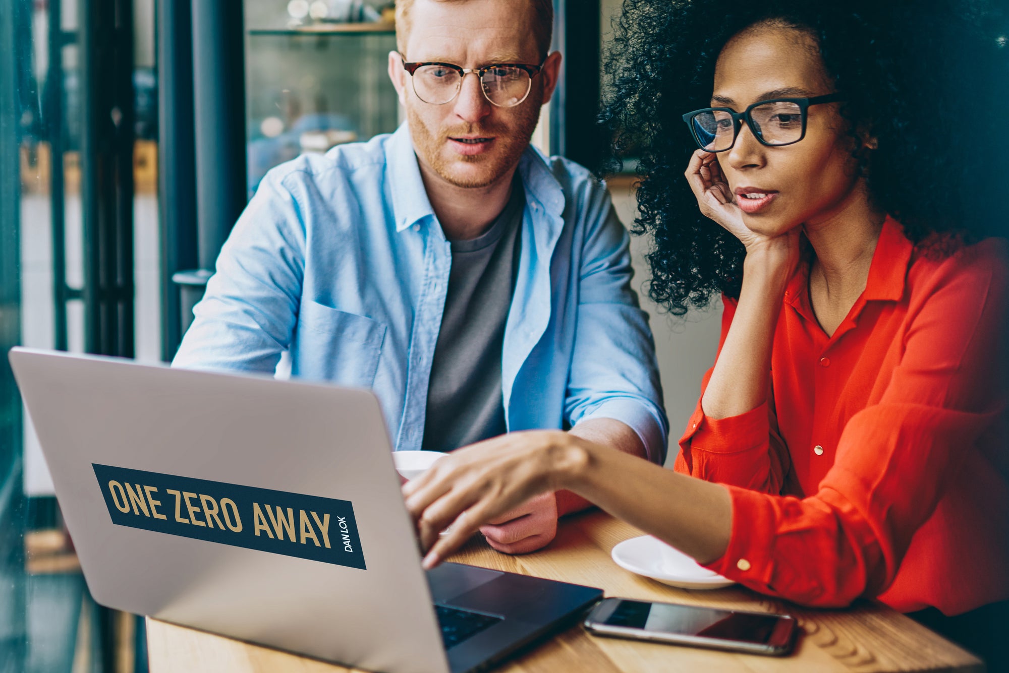 One Zero Away Bumper Sticker (Blue)