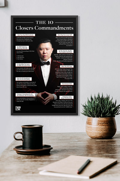 The 10 Closers Commandments Framed Poster