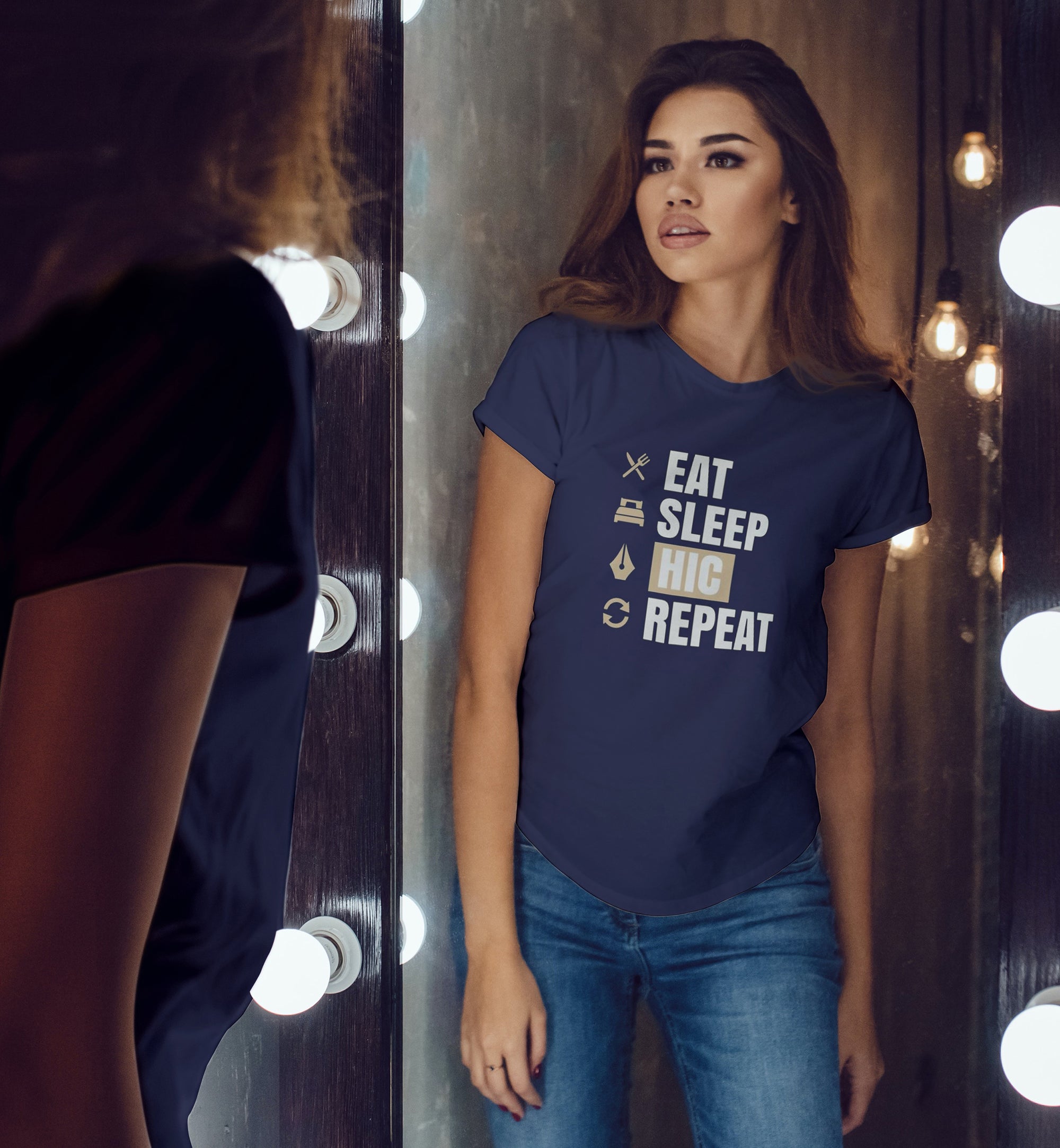Eat Sleep HIC Repeat Unisex T-Shirt