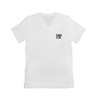 Dan Lok Essentials White V-Neck T-Shirt