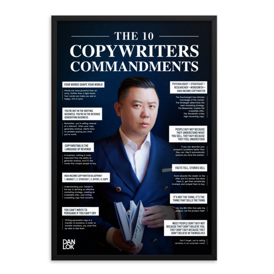The 10 Copywriter's Commandments Framed Poster