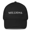 Millions Curved Brim Hat (White Text)